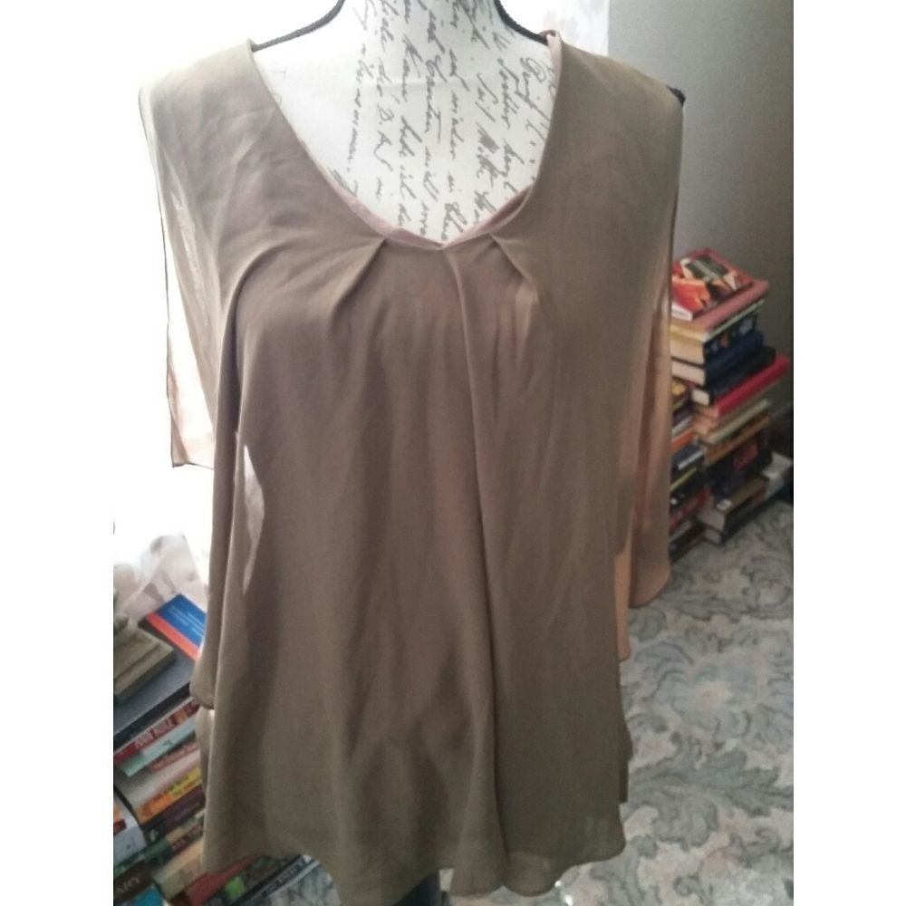 !Venus womens mocha brown sz XL top